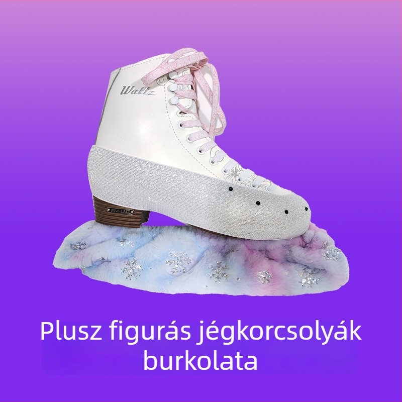 Plüss korcsolya pengeszsák PU-hálózatos felsőrésszel, borjúin talppal, egyréses kerekek, kerék anyaga poliészter