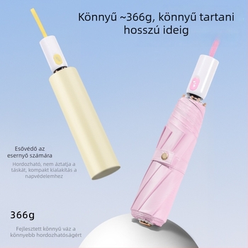 Nap- és esőálló ernyő fényblokkoló, hőszigetelő bevonattal; automatikus nyitás; 8 bordás alumínium váz; 210T vászon; logó nyomtatás