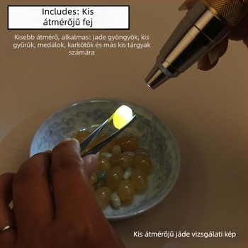 Újratölthető LED zseblámpa jáde azonosításához – 10W, 4200 mAh akkumulátor, LED fény, hatótáv 50 m-ig