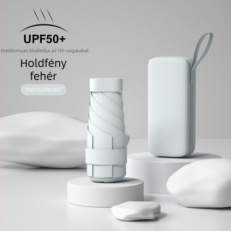 Kapszula alakú napernyő UPF >50 védelem, hat bordázat, 210T anyag, kézi nyitás