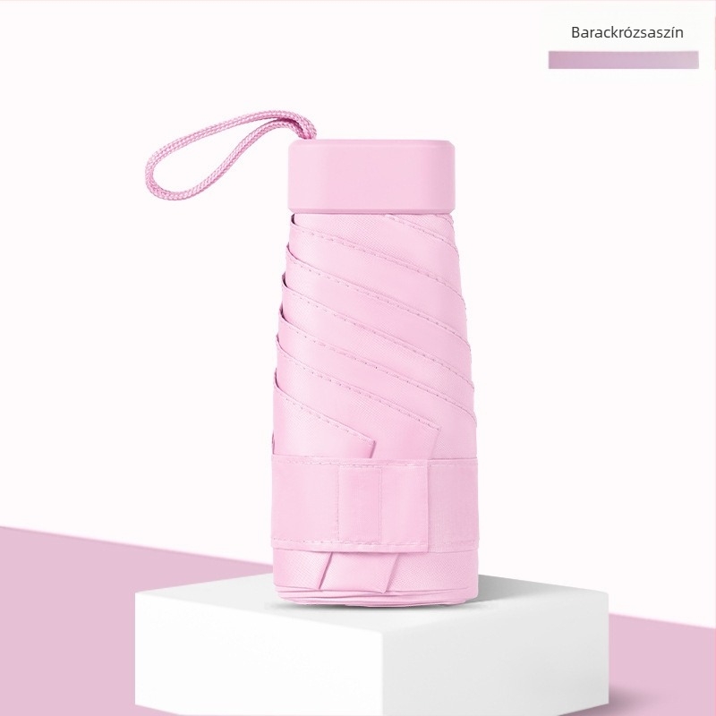 Kapszula alakú napernyő UPF >50 védelem, hat bordázat, 210T anyag, kézi nyitás