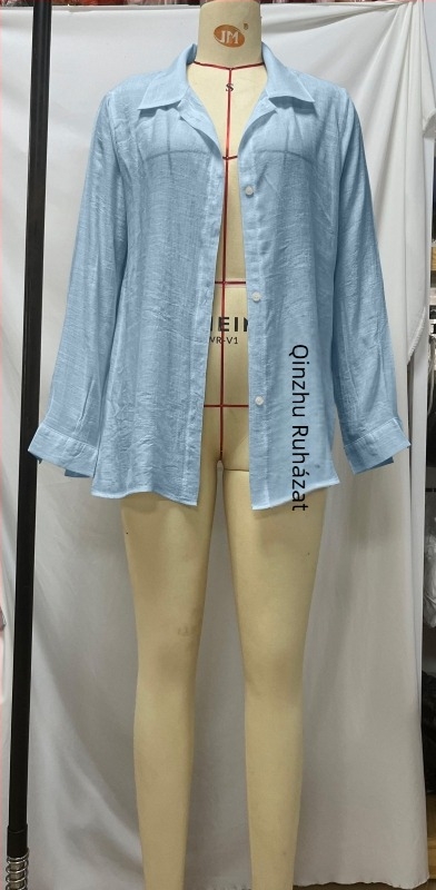 Hosszú ujjú strand-kardigán bikinihez, 60% pamut, bélés poliészter 40%, 138 g, úszáshoz