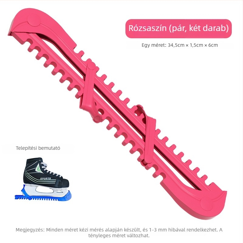 Jégkorong korcsolya pengéjének védőborítása – kompatibilis felnőttek és gyermekek számára, pengeszélesség 34.5×1.5×6 cm