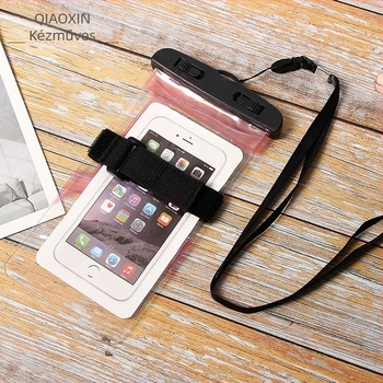 Vízálló telefon tok, átlátszó PVC taska, alkalmas képek készítéséhez víz alatt, univerzálisan kompatibilis okostelefonnal