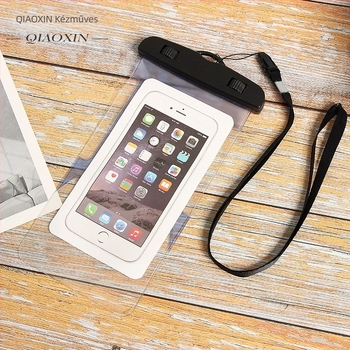 Vízálló telefon tok, átlátszó PVC taska, alkalmas képek készítéséhez víz alatt, univerzálisan kompatibilis okostelefonnal