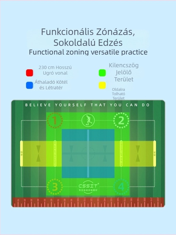 Beltéri futball-edzés matrac gyerekeknek — Crystal Velvet felület, CSSIT márka, Guangzhou eredetű, futball-edzés segédeszköz.