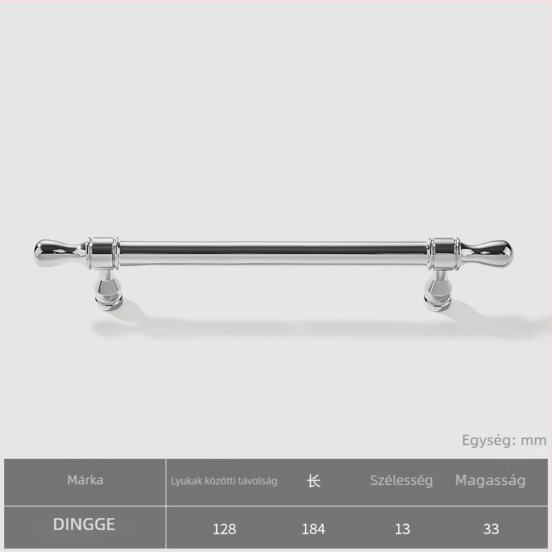 Dingge szekrényajtó fogantyú, Modell 6071, sárgaréz, öntvény, modern letisztult stílus