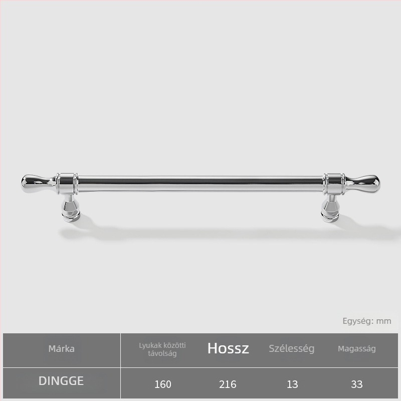 Dingge szekrényajtó fogantyú, Modell 6071, sárgaréz, öntvény, modern letisztult stílus