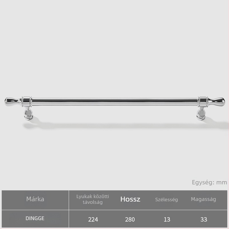 Dingge szekrényajtó fogantyú, Modell 6071, sárgaréz, öntvény, modern letisztult stílus