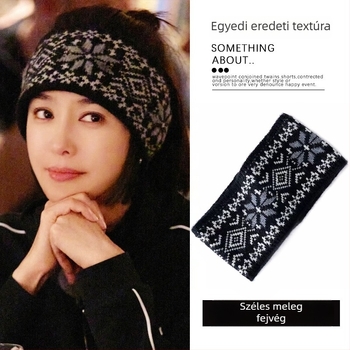 Vintage női kötött fejpánt – meleg, masni alakú fejfedő, az őszi 2025 szezonhoz