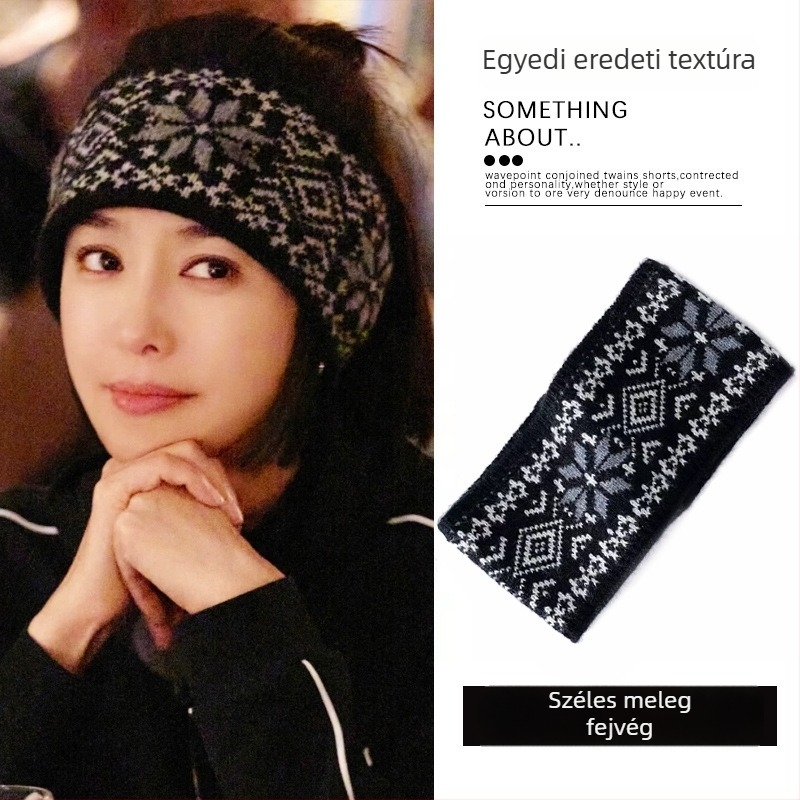 Vintage női kötött fejpánt – meleg, masni alakú fejfedő, az őszi 2025 szezonhoz