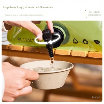 Kültéri víztároló táska 8L – Silk Flower anyag, vízálló szövet, újrahasználható túrázáshoz