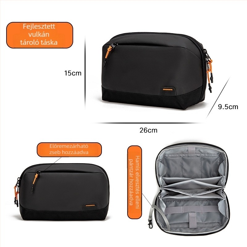 Nowthat B32s utazótáska — kézitáska stílus, 600D Oxford anyag, többfunkciós, kozmetikumok és toalett tartozékok tárolására, kültéri használatra