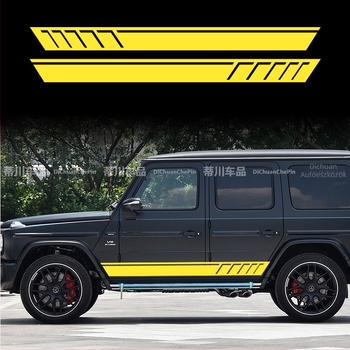 Kasusi Mercedes-Benz G-Class W463 karosszéria matrica geometriai mintázat, ragasztó oldalsó dekor