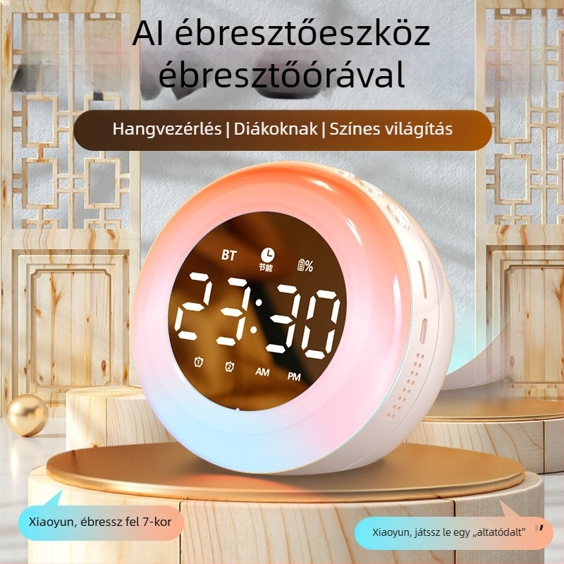 mogolala Diák ébresztő LED kijelzővel, csendes, akkumulátoros, éjszakai fény