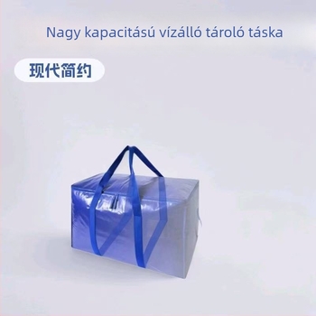 Utazási és költöztető tároló táska, összehajtható, nagy kapacitású, PE anyagú, vízálló, kopásálló