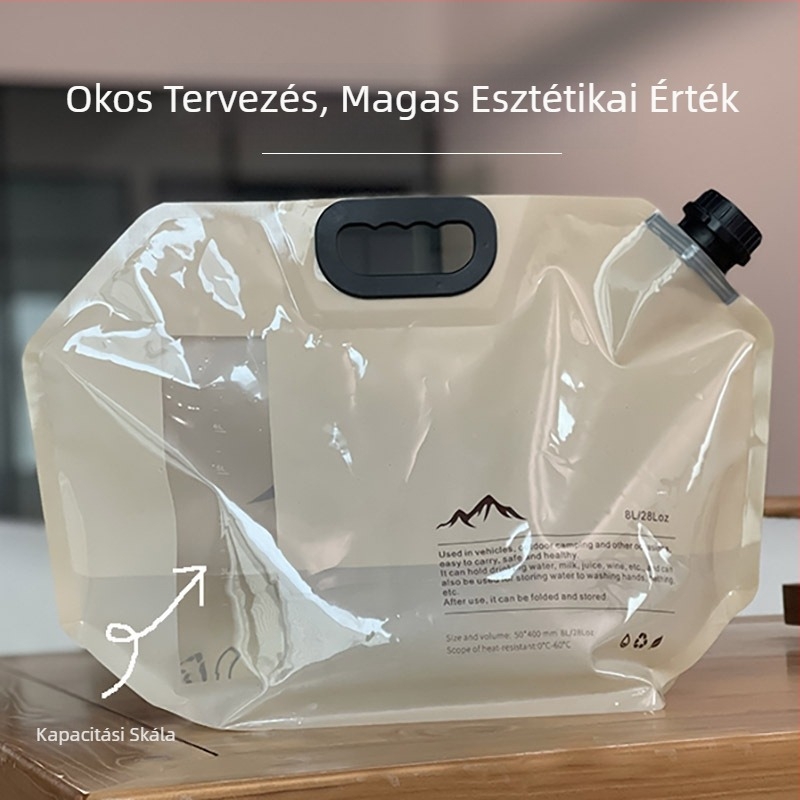 Összecsukható víztartó táska kültéri használatra, PE műanyag, testreszabható feldolgozás, licencelhető magánmárka