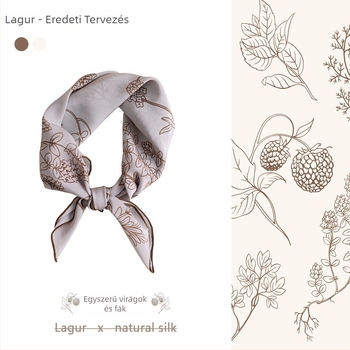 Négyzet alakú selyemsál, 100% selyem, vízfestett, Hangzhou eredetű, 2025 tavasz