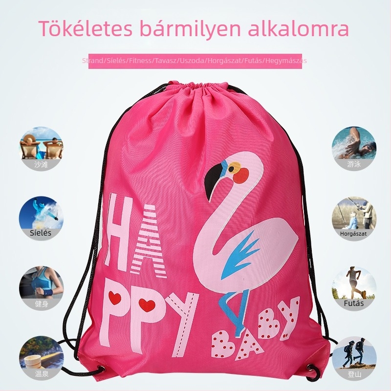 Kültéri húzós hátizsák, uniszex, Feather Márka, Oxford anyag, poliészter, Outdoor stílus