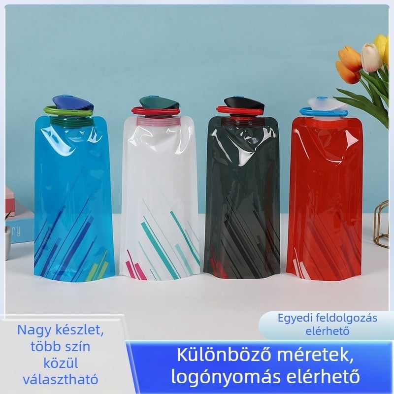 Laughing Kado hordozható hajtogatható víztáska, élelmiszer-minőségű PE műanyag, logónyomtatás elérhető