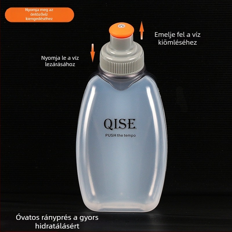 QISE sport kulacs 250ml, PP műanyag, élelmiszer-minőségű, logóval ellátott