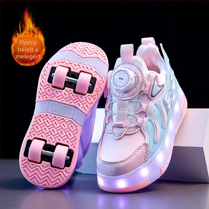Wheely's gyerekeknek szánt Heelys cipő, PU kerekekkel, kétkerekű, univerzális (lányok és fiúk)