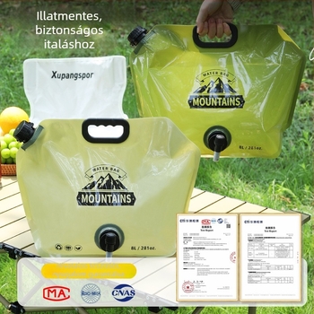 Összecsukható kültéri vízcsomag, hordozható, nagy kapacitású, PE műanyagból, kempingezéshez és fesztiválokra
