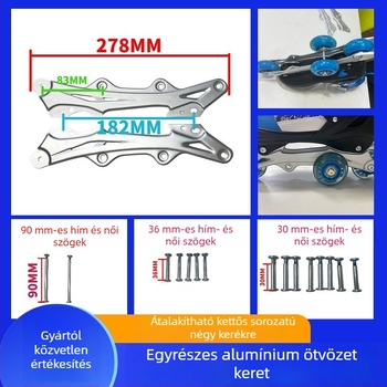 Gyerekeknek kés tartó roller cipőkhöz, egysoros, alumínium ötvözet banán tartó