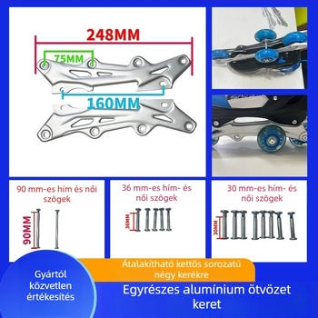 Gyerekeknek kés tartó roller cipőkhöz, egysoros, alumínium ötvözet banán tartó