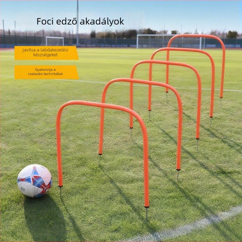 Mobil futballív edzőív – kis kapu és akadályjelző a lövésekhez, cselezéshez és passzoláshoz