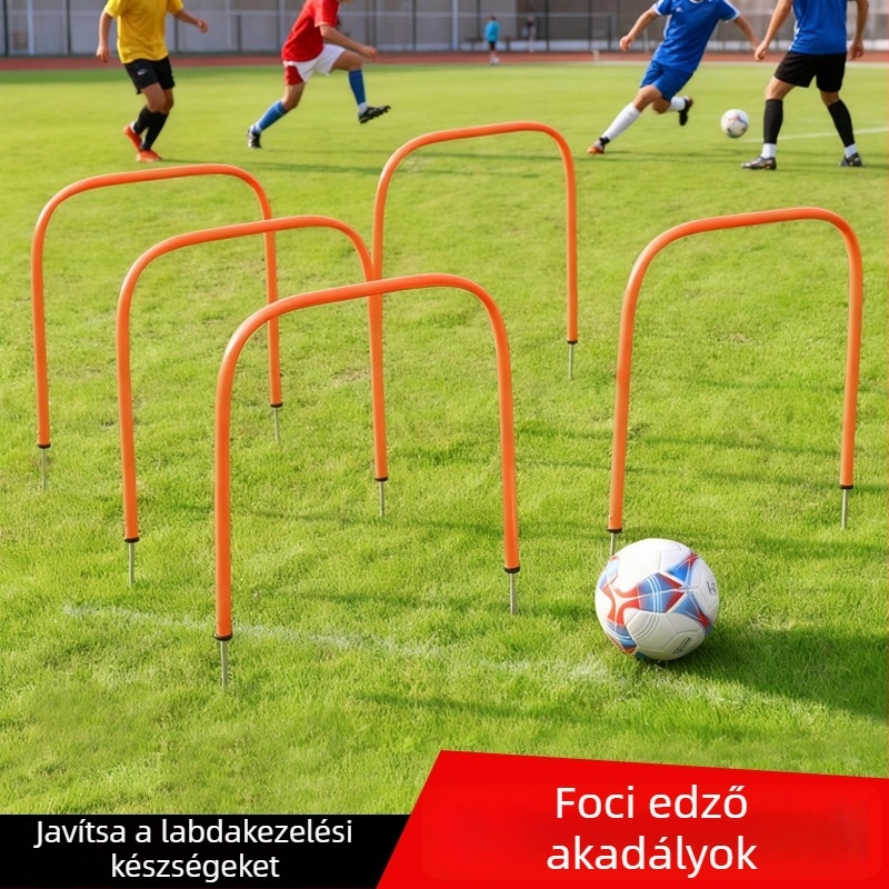 Mobil futballív edzőív – kis kapu és akadályjelző a lövésekhez, cselezéshez és passzoláshoz