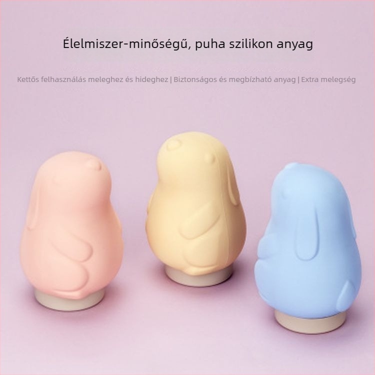 Szilikonból készült kézmelegítő, rajzfilm mintázatú, mikróhullámú sütőben melegíthető, vízzel tölthető, otthoni használatra, robbanásbiztos