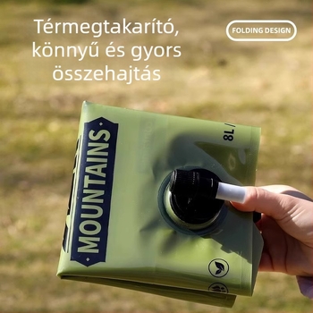 Yihan összecsukható vízszsák kültéri használatra, PVC műanyagból, nagy kapacitású, hordozható víztároló kempingezéshez és túrázáshoz