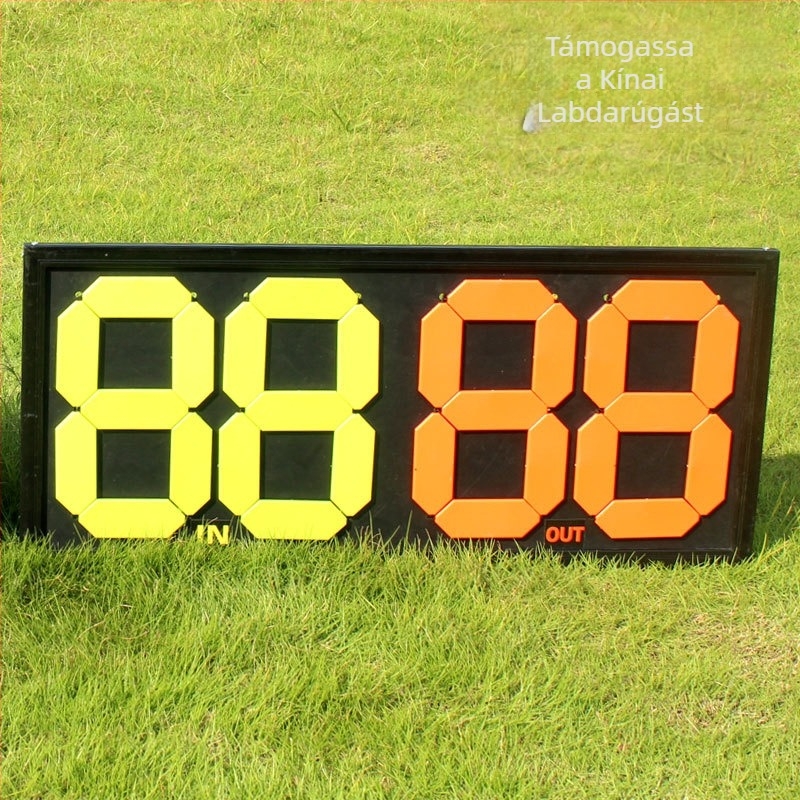 MAICCA Futball csere tábla, Kétoldalas 4 számjegyű scoreboard, PVC