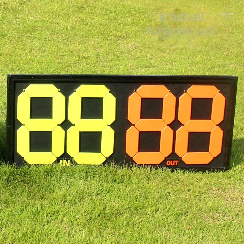 MAICCA Futball csere tábla, Kétoldalas 4 számjegyű scoreboard, PVC