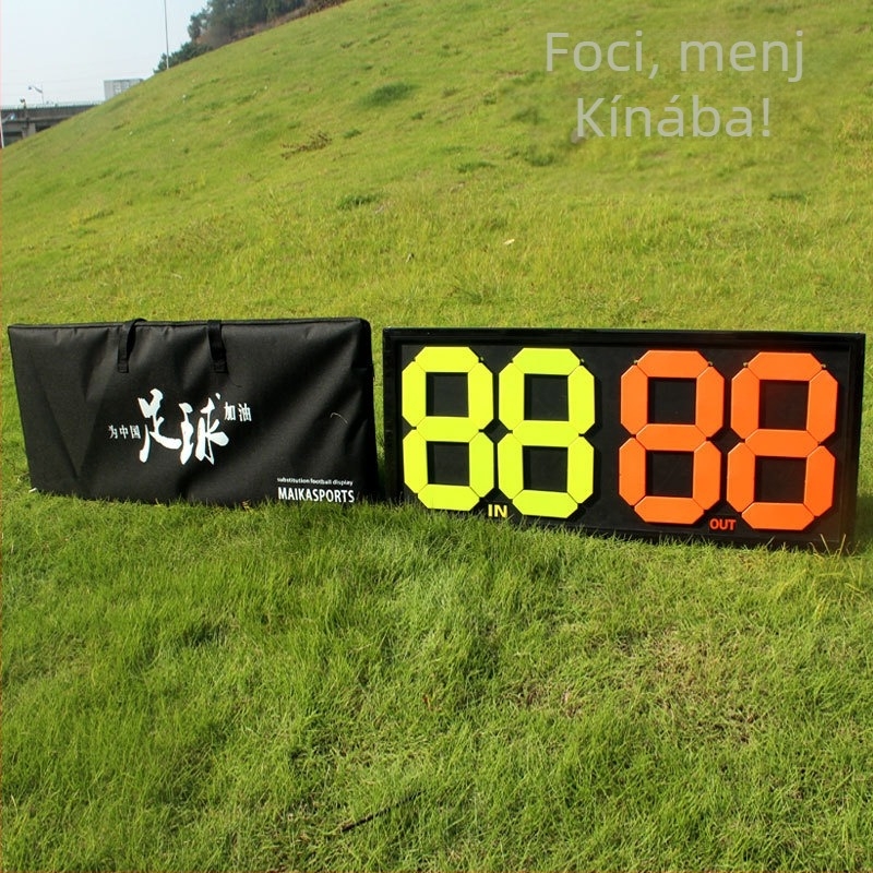 MAICCA Futball csere tábla, Kétoldalas 4 számjegyű scoreboard, PVC