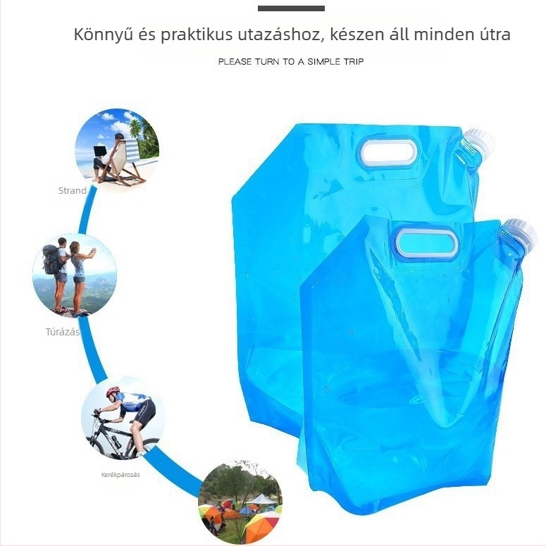 Összecsukható víztároló táska autóhoz és szabadtérre, PVC műanyag, hordozható, testreszabható, első osztályú minőség