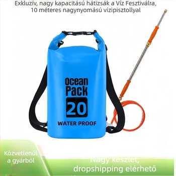 Kültéri hátizsák magas nyomású vízipisztollyal és nagy kapacitású víztartállyal