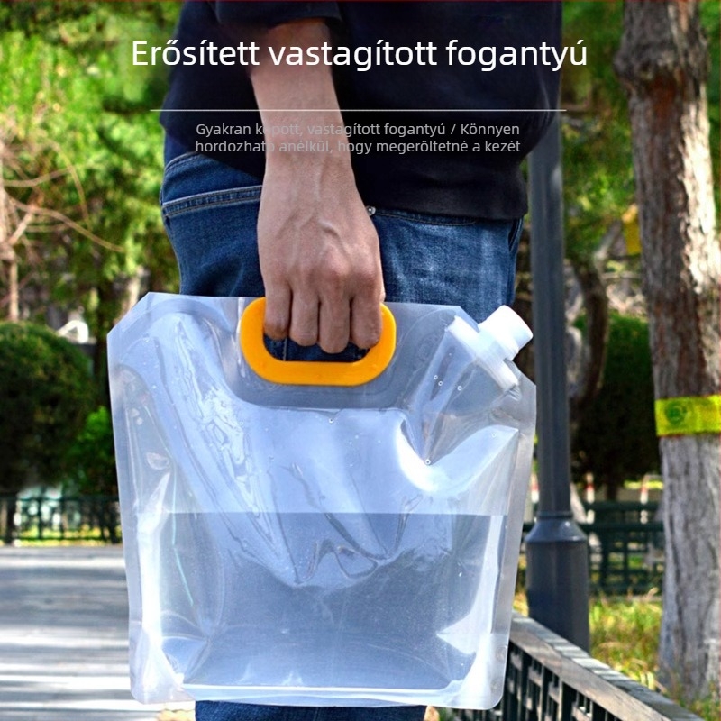 Összecsukható kültéri víztároló tasak, nagy kapacitású, élelmiszer-minőségű PVC-ből, kempingezéshez