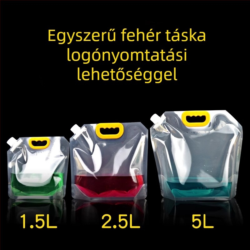 Összecsukható kültéri víztároló tasak, nagy kapacitású, élelmiszer-minőségű PVC-ből, kempingezéshez