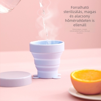 FaSoLa összecsukható szilikon pohár, teleszkópos kialakítás, kültéri használatra, hordozható