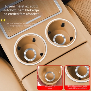 R7 központi konzol pohártartó párna, szilikon, testreszabható, logó nélküli, Car cool