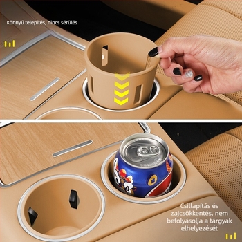 R7 központi konzol pohártartó párna, szilikon, testreszabható, logó nélküli, Car cool