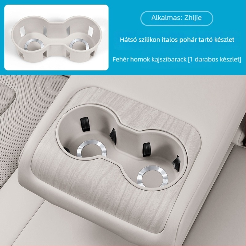 R7 központi konzol pohártartó párna, szilikon, testreszabható, logó nélküli, Car cool