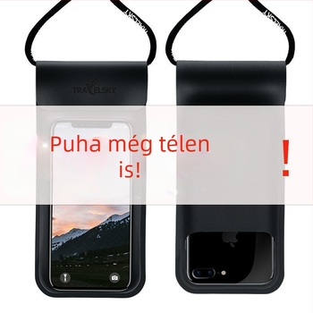 PU bőr telefon tok, vízálló, érintőképernyővel, univerzálisan kompatibilis Huawei és Apple, víz- és porálló