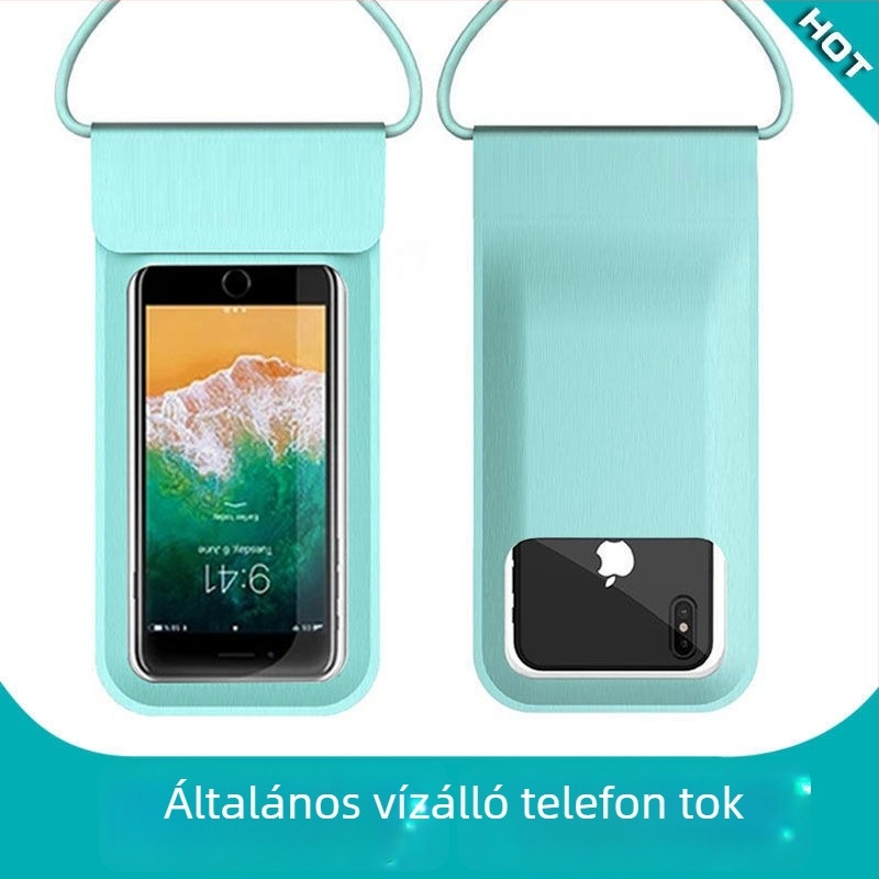 PU bőr telefon tok, vízálló, érintőképernyővel, univerzálisan kompatibilis Huawei és Apple, víz- és porálló