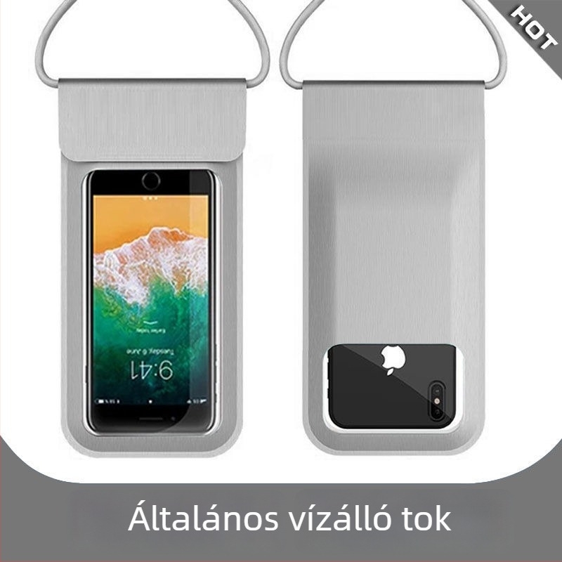 PU bőr telefon tok, vízálló, érintőképernyővel, univerzálisan kompatibilis Huawei és Apple, víz- és porálló