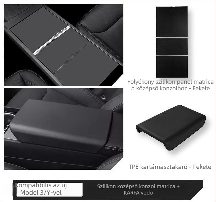 Szilikon központi kezelőpanel védő a Tesla Model Y és Model 3 számára – karcolásálló és kopásálló