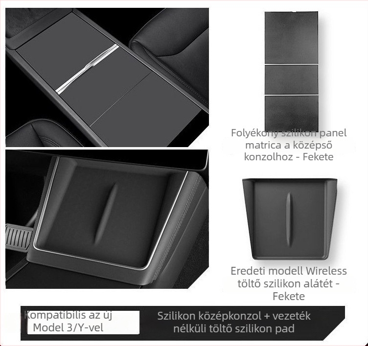 Szilikon központi kezelőpanel védő a Tesla Model Y és Model 3 számára – karcolásálló és kopásálló