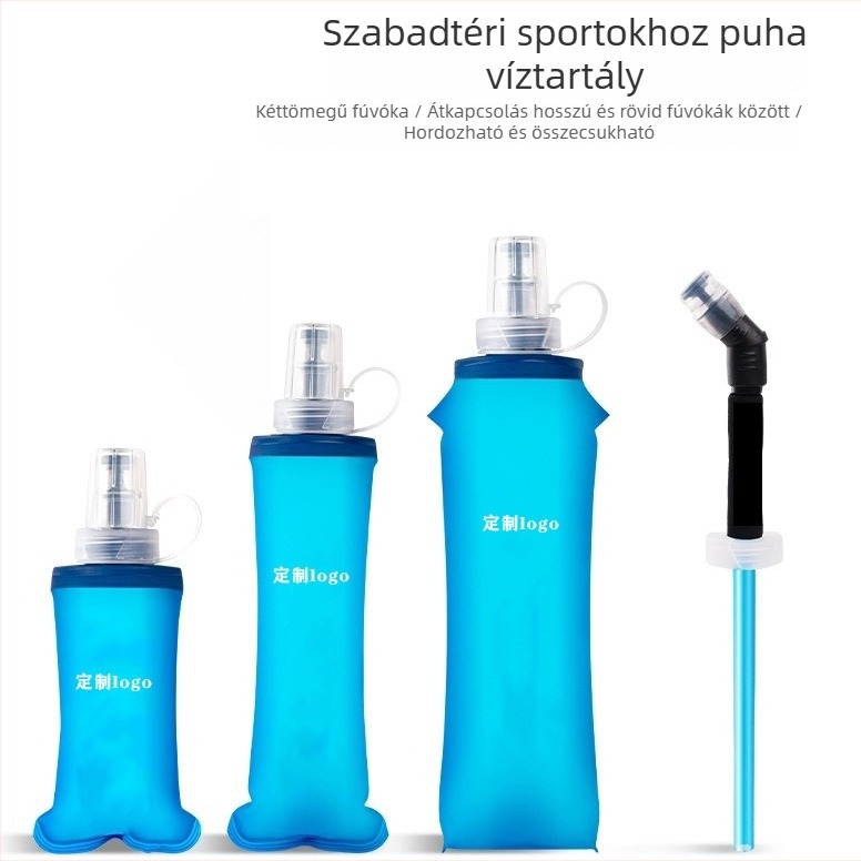 Összecsukható TPU kültéri vízpalack, uniszex